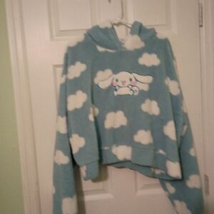 Blue Cloud Cinnamoroll Fleece Short Set